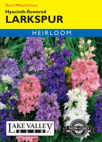 Larkspur Hyacinth-Flowered Dwarf Mixed Colors - Item #686