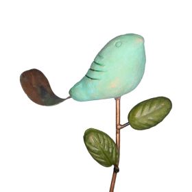Ancient Graffiti Bird Plant Pick, Teal