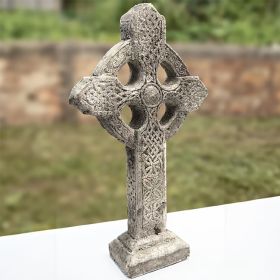 Athens Celtic Cross on Base Statue, Pre Aged