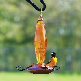 Audubon Cut Glass Oriole Feeder, Amber, 10 oz.