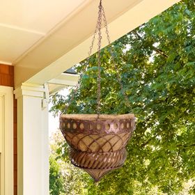 Austram Queen Anne Parasol Hanging Planter, Bronze