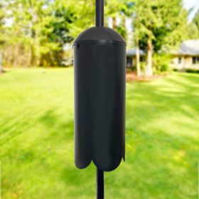 Erva Domed Top Pole Mounted Squirrel Baffle, Black, 6" dia.