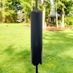Erva Domed Top Pole Mounted Raccoon Baffle, Black, 6.25" dia