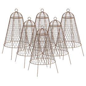 Panacea Rustic Wire Garden Cloches, 20"H, Pack of 6