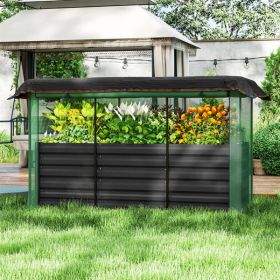 Galvanized Steel Planter Box (Color: as picture)
